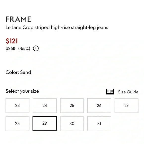 Frame Le Jane Straight Leg Jeans Cream Tan - Picture 8 of 15